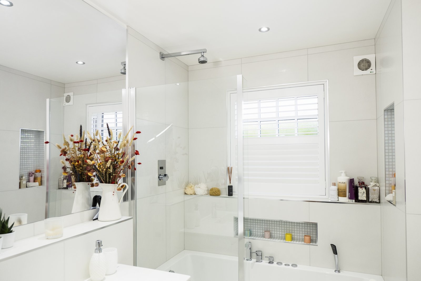Waterproof bathroom shutters installed in Suffolk